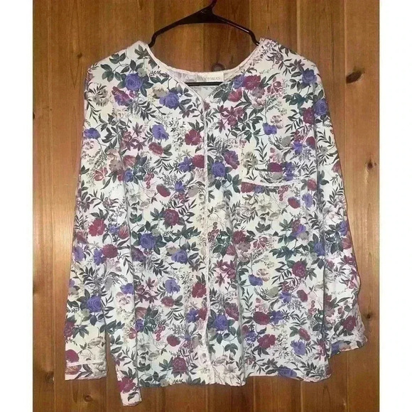 Victoria’s Secret Vintage Gold Label Flora Button Up Size Medium - Picture 1 of 3